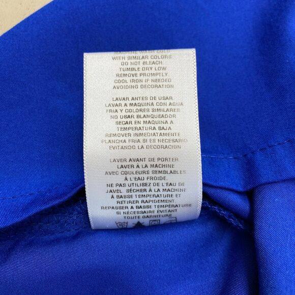 Cherokee Lux Scrub Top Womens Small Blue Nursing Vet Medical Uniform Fitted - Picture 12 of 12